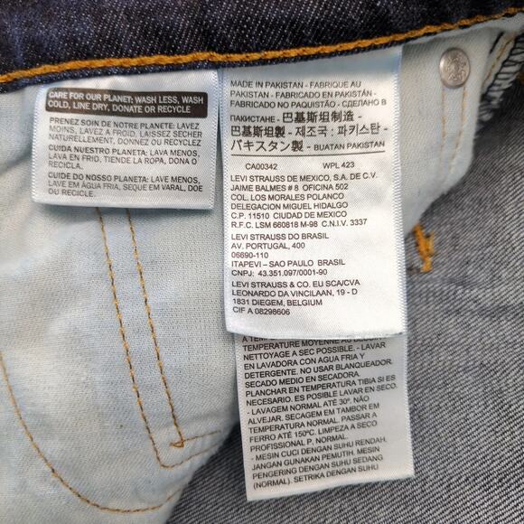 Levi's 541 Jeans Men's 36x32 Dark Stretch Denim Straight Leg Contrast Stitching - Picture 8 of 10